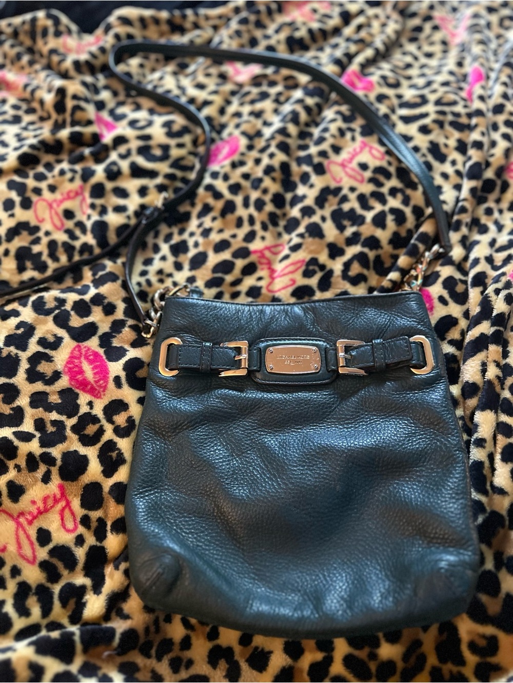 Michael Kors green Leather Crossbody Bag